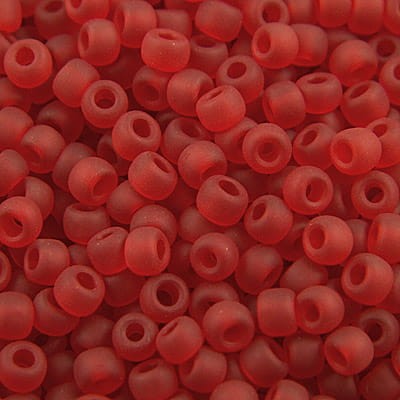 TOHO Round 11/0 Transparent-Frosted Siam Ruby (10g)