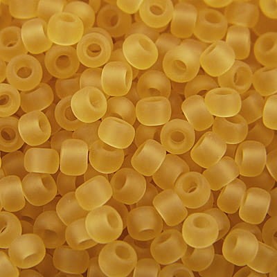 TOHO Round 11/0 Transparent-Frosted Lt Topaz (10g)