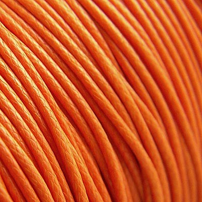 Sznurek lakierowany błyszczący 1mm pomarańczowy (3metry)
