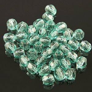 Koraliki Fire Polish ze szkła 4mm Dark Teal (40szt.)