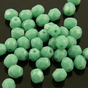 Koraliki Fire Polish czeskie szkło 4mm Opaque-Turquoise (40szt.)