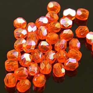 Koraliki Fire Polish ze szkła 4mm Lt. Hyacinth AB (40szt)