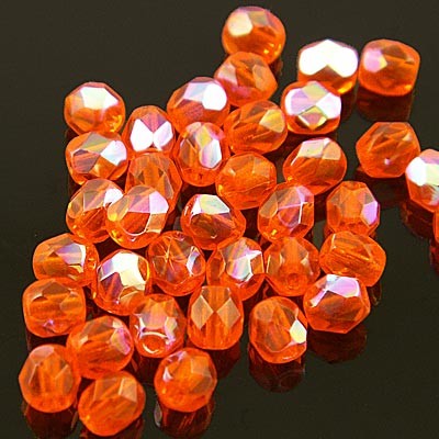 Koraliki Fire Polish ze szkła 4mm Lt. Hyacinth AB (40szt)