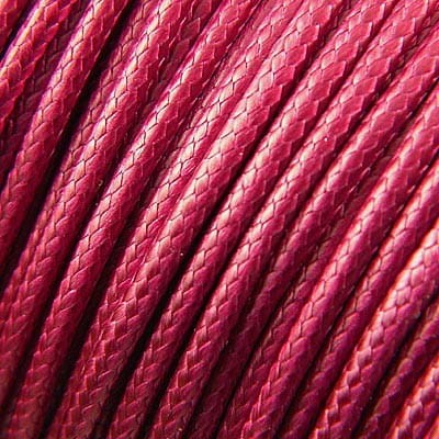 Sznurek lakierowany błyszczący 1mm malinowy (3metry)