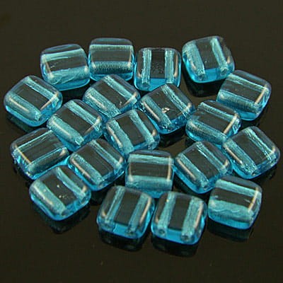 Koraliki Tile ze szkła 6mm Teal (20szt.)