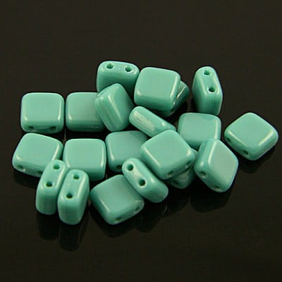 Koraliki CzechMates Tile ze szkła 6mm Persian Turquoise (20szt.)