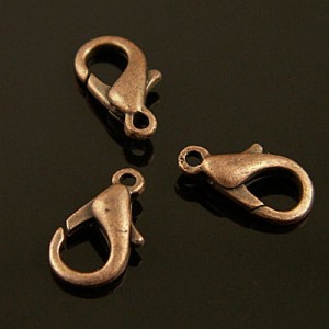 Karabińczyk metalowy 12mm miedziany (10szt.)