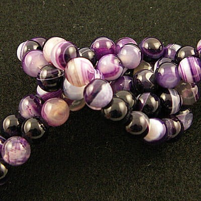 Agat kulki 6mm ametyst (6szt.)
