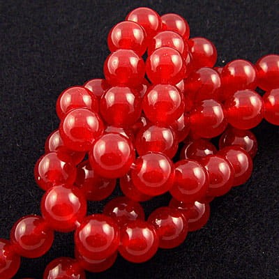 Jadeit bordowo-czerwony kulki 6mm (6szt.)