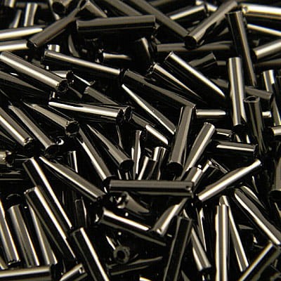 TOHO Bugle 9mm Opaque Jet  (1op)