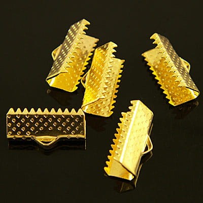 Zacisk z metalu 16mmx8mm złoty (10szt)
