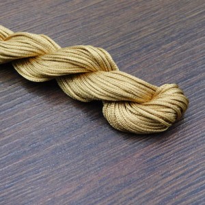 Sznurek nylonowy 1mm do bransoletek Shamballa ciemny beżowy (25m)