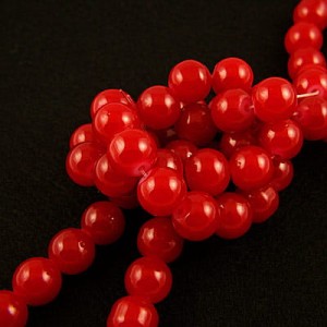 Kulki ze szkła 10mm czerwone (80szt.)