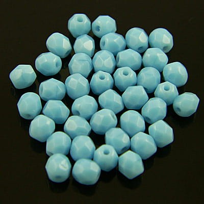 Koraliki Fire Polish ze szkła 4mm Blue Turquoise (40szt.)