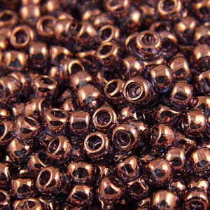 TOHO Round 15/0 Gold-Lustered Amethyst (5g)