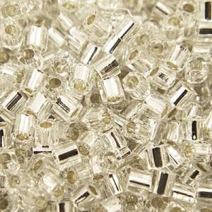 Koraliki TOHO Hex 8/0 Silver-Lined Crystal (10g)