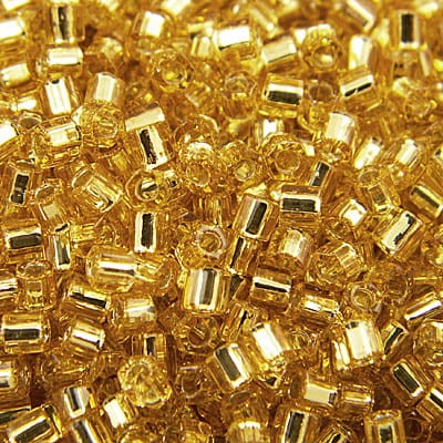 TOHO Hex 8/0 Silver-Lined Lt Topaz (10g)