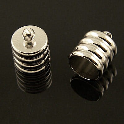 Końcówki do wklejania z metalu 9mmx6mm wewnątrz 4.5mm (4szt)