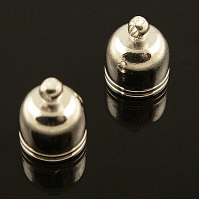Końcówki do wklejania z metalu 14mmx12mm wewnątrz 10.5mm (2szt)