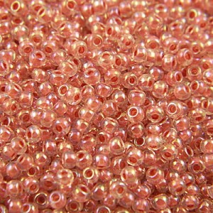 Koraliki TOHO Round 11/0 Inside-Color Rainbow Crystal/Salmon Lined (10g)