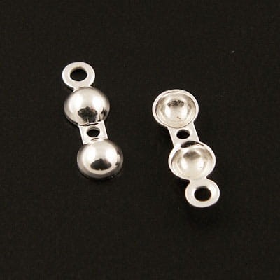Łapaczki zamknięte srebro 12mm (2szt.)