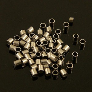 Zacisk stoper rureczka metalowa 1.5mm ciemne srebro (50szt.)