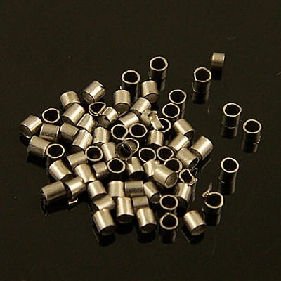 Zacisk rureczka metalowa 1.5mm ciemno srebrna (50szt)