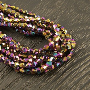 Kryształki ze szkła 4mm kolorowe (80szt.)