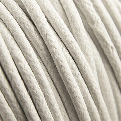 Sznurek bawełniany woskowany 2mm biały (3m)