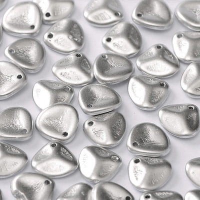 Koraliki Rose Petals 8mmx7mm Aluminum Silver (10szt)