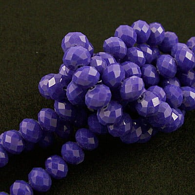 Oponki fasetowane ze szkła 8x6mm szafirowe (20szt)