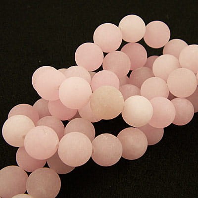 Jadeit różowy matowy kulki 10mm (4szt)
