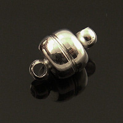 Zapięcie z metalu z magnesem 11.5x7mm ciemne srebrne (1szt.)
