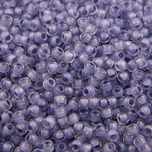 TOHO Round 11/0 Inside-Color Crystal/Neon Purple Lined (10g)