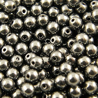 Kulki ze szkła 4mm Hematite (40szt.)