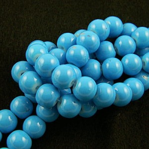 Kulki ze szkła 8mm niebieskie nieprzezroczyste (100szt.)