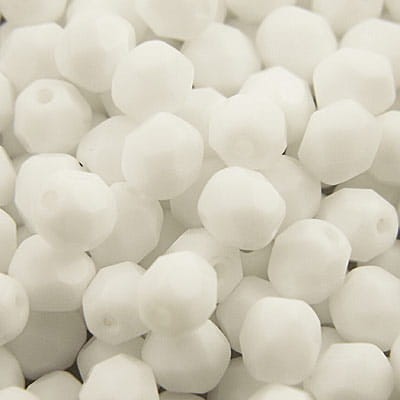 Koraliki Fire Polish ze szkła 6mm Matte Alabastr (20szt)