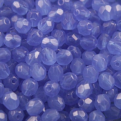 Koraliki Fire Polish ze szkła 4mm Opaque Blue (40szt.)