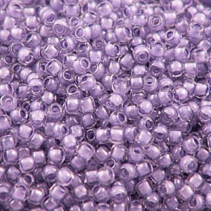 Koraliki TOHO Round 8/0 Inside-Color Crystal/Wisteria Lined (10g)