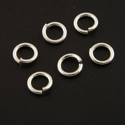 Ogniwko otwarte 6x1.25mm srebro (2szt.)