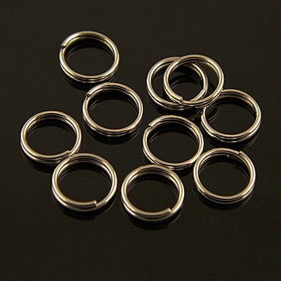 Ogniwko sprężynka z metalu 8mm ciemne srebrne (100szt)