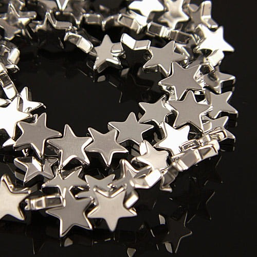 Hematyt gwiazdka 8mm ciemna srebrna (10szt.)