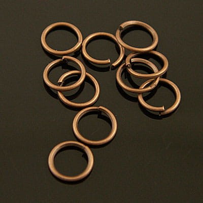 Ogniwko otwarte metalowe 6mm miedziane (100szt)
