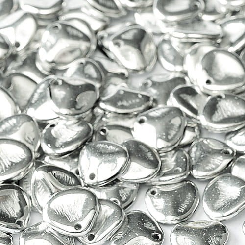 Koraliki Rose Petals 8mmx7mm Jet Labrador Full (10szt)