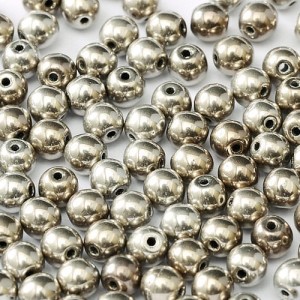 Kulki ze szkła 4mm Jet Argentic Full (40szt.)