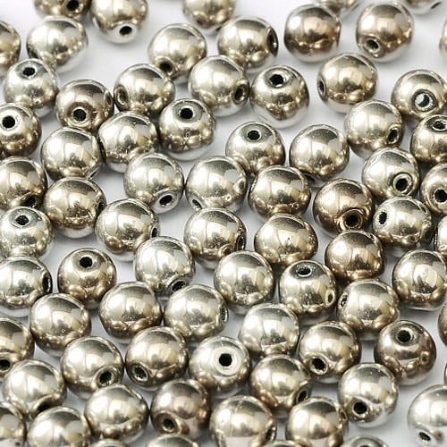 Kulki ze szkła 4mm Jet Argentic Full (40szt.)
