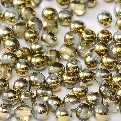 Kulki ze szkła 4mm Crystal Amber (40szt.)