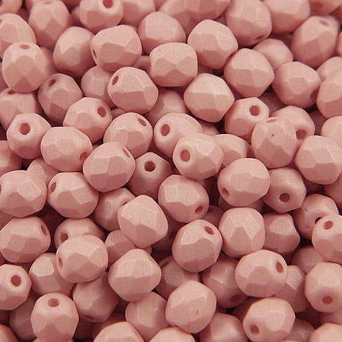 Koraliki Fire Polish ze szkła 4mm Saturated Peach (40szt.)