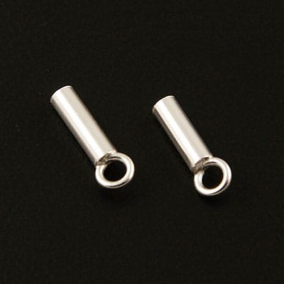 Końcówki do rzemieni ze srebra 2mm (2szt)