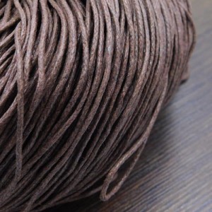 Sznurek bawełniany woskowany 1mm ciemny brąz (5m)